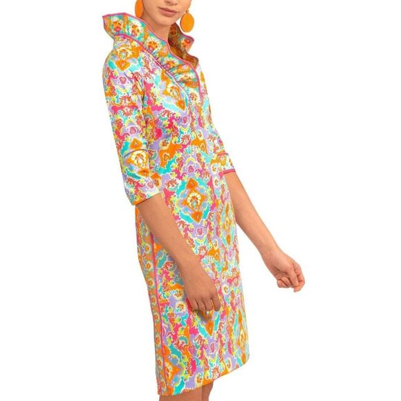 Gretchen Scott Designs Dresses & Skirts - Gretchen Scott Stand Up Ruffle Neck Dress XL